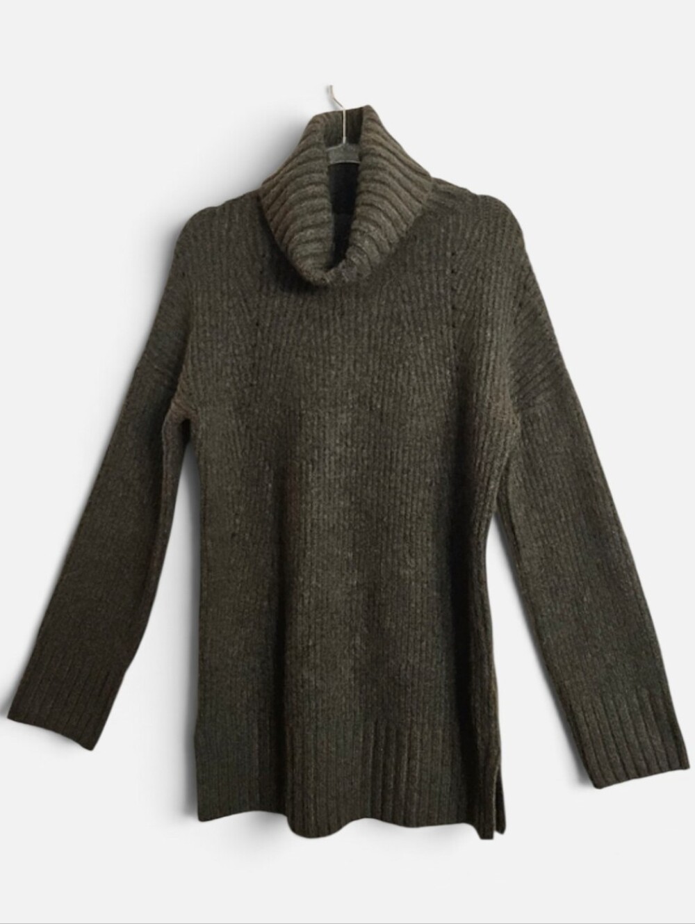 Jessica Simpson Olive Turtleneck Knit Sweater Oversized XS